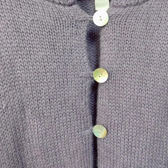 soft surrounding lavender mohair wool hooded cardigan sweater large - Picture 5 of 10